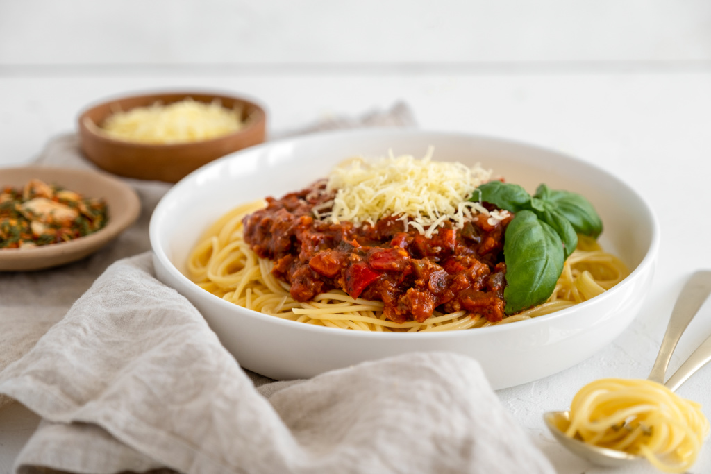 Spaghetti bolgonaise met veel groentjes